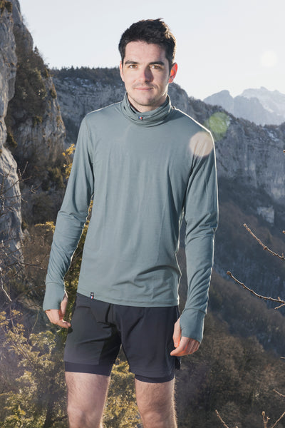 mobile - tshirt manche longue hygge homme - wise trail running